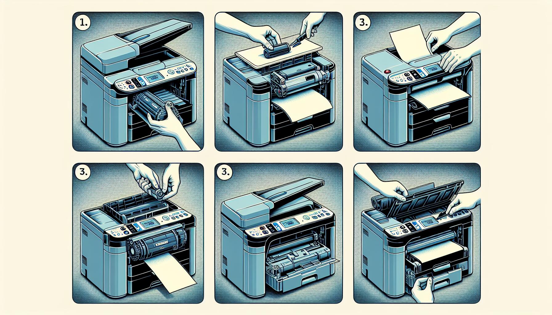 grafika: poradnik dla uzytkownikow: jak samodzielnie wymienic toner?